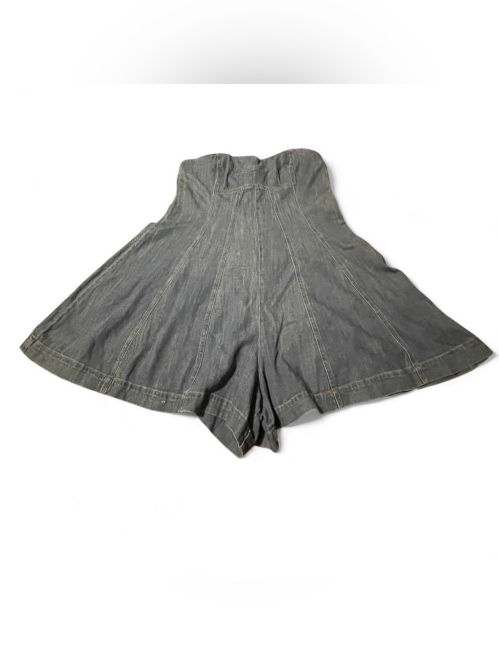 Anthropologie Pilcro Strapless Denim Jumpsuit Romper Sz 12 L